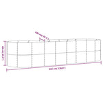 Garden Raised Bed Galvanised Steel 322x100x68 cm Green 319068
