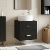Wall-Mounted Sink Vanity Black Oak 49.5 x 44.5 x 65.5 cm 890319