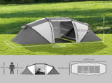 4-6 Man UV Protection Camping Tent - Charcoal Grey and White T3398P348659