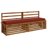 2-Piece Bench Cushions SOEST 2 pcs 100% Polyester Red 950083