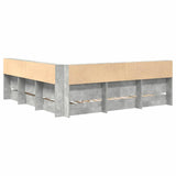 Bookcase Bed Concrete grey 180 x 200 cm Engineered wood 3335746