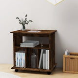 Rolling Cabinet Smoked Oak 60x45x60 cm Engineered Wood 826354