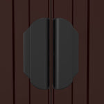 Garden Shed Dark Brown 192x938x223 cm Galvanised Steel 3147469