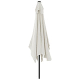 Garden Parasol Sand White 100% Polyester, Steel 200 x 300 cm 40772