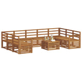 Sofa Sets 10 pcs Natural Solid Acacia Wood 3375504