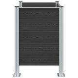 Garbage Bin Fence Grey 85 x 85 x 115 cm Aluminium and WPC 42039182