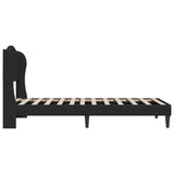 Bed Frame with Headboard Black 90 x 190 cm Faux Leather 42027868