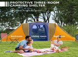 Large Camping Tent Tunnel Tent with 2 Bedroom and Living Area, 2000mm Waterproof, Portable with Bag T3398P349001