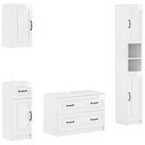 4 Piece Bathroom Cabinet Set UTRECHT High Gloss White 3417976