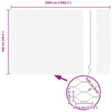 Hexagon Fence 1 x 50 m Galvanised steel Silver 42005718