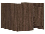 Bedside Cabinet Brown Oak 45x50x50 cm Engineered Wood 848303