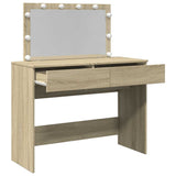 Dressing Table with LED Sonoma Oak 100x40x120 cm 848208