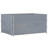 Pallet Collars 3 pcs Grey 120x80 cm Solid Wood Pine 3295368