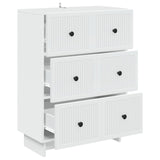 Drawer Cabinet White 66 x 34.5 x 90 cm Engineered Wood 893915