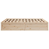 Bed Frame without Mattress 200x200 cm Solid Wood Pine 3282363