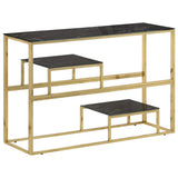 Console Table Gold Stainless Steel and Tempered Glass 350004
