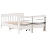 Bed Frame without Mattress White 160x200 cm Solid Wood Pine 3307000