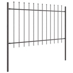 Garden Fence Grey 3.4 x 1.2 m Powder-coated steel 3334031