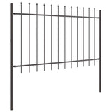 Garden Fence Woerden Grey 1.7 x 1.2 m Powder-coated Steel 42003871