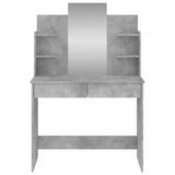 Dressing Table with Mirror Concrete Grey 96x39x142 cm 837577
