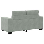 Sofa Set with Cushion 3 pcs Grey 221 x 78 x 80 cm Velvet 3324639