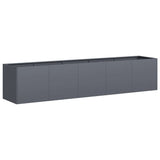Planter Anthracite 200x40x40 cm Cold-rolled Steel 860684