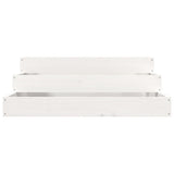 ZNTS Planter White 78x78x27 cm Solid Wood Pine 823907