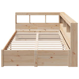Bookcase Bed without Mattress 120x200 cm Solid Wood Pine 3324354