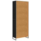 Tall Cabinets Black Oak 79 x 36 x 200 cm Engineered Wood 3403040
