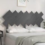 Bed Headboard Grey 151.5x3x81 cm Solid Wood Pine 819227