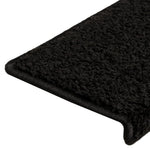 Stair Mats 10 pcs 65x21x4 cm Black Rectangular Edge 149817