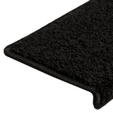 Stair Mats 10 pcs 65x21x4 cm Black Rectangular Edge 149817