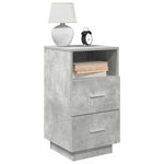 ZNTS Bedside Cabinet with 2 Drawers Concrete Grey 36x36x68 cm 858584