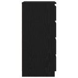 Sideboard with Drawers Black Oak 37.5x35x99 cm Engineered Wood 861761