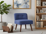 Slipper Chair Police Blue Velvet 42050524