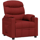 Recliner Chair Wine Red Fabric 348073