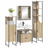 Bathroom Furniture Set 4 pcs Sonoma Oak Engineered Wood 3399397