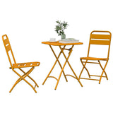 Bistro Set 3 pcs Mustard Steel 42002951
