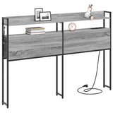 Headboard with Shelf Grey sonoma 120 cm Engineered wood 859688