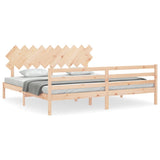 Bed Frame without Mattress 200x200 cm Solid Wood 3195306
