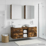 Bathroom Furniture Set 5 pcs Smoked Oak 3406771
