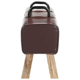 Bench Dark Brown 110 x 30 x 45 cm Real Leather 42042119
