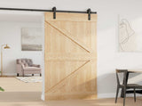 Door NARVIK 100 x 210 cm Solid Pine Wood Natural 351044