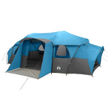 Family Tent with Rainfly Water-resistant tunnel Blue 10-Person 42017464