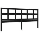 Bed Frame without Mattress Black 200x200 cm Solid Wood Pine 3193035