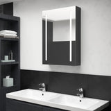 LED Bathroom Mirror Cabinet Shining Black 50x13x70 cm 326496