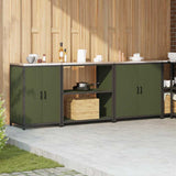 Kitchen Storage Set HATTEM 3 pcs Olive Green Cold-rolled Steel 3392676