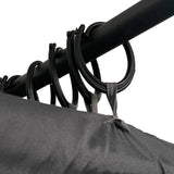 Sun Lounger With Curtains Anthracite Powder-coated steel, fabric 313930
