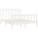 Bed Frame without Mattress White Solid Wood Pine 160x200 cm 3107039
