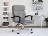 Reclining Office Chair Light Grey Fabric 349798